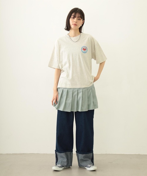 MILKFED.（ミルクフェド）の「CIRCLE STRAWBERRY LOGO S/S TEE（Tシャツ/カットソー・レディース・ライトピンク/オートミール/チャコール・M/L）」の19枚目の写真