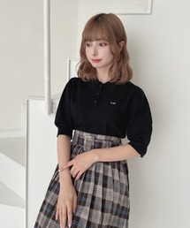 an another angelus | ANロゴ刺繍ニットポロ(ポロシャツ)