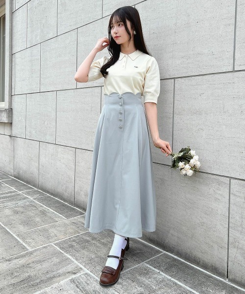 an another angelus（アンアナザーアンジェラス）の「ANロゴ刺繍ニットポロ（ポロシャツ・レディース・ブラック/レッド/アイボリー/ミント・FREE）」の10枚目の写真