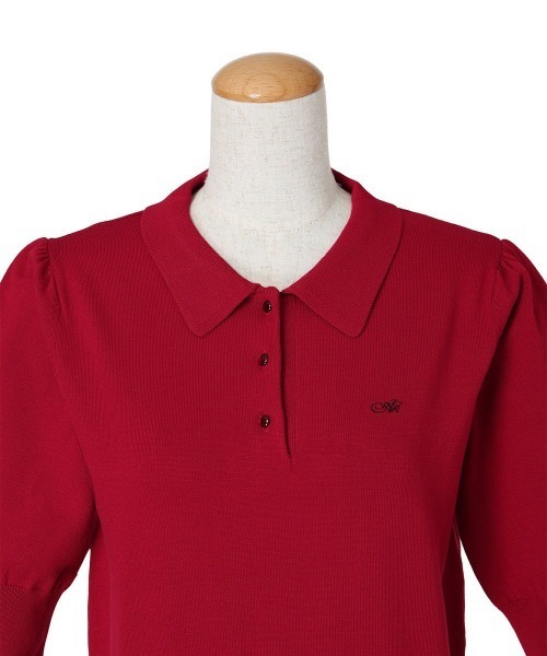 an another angelus（アンアナザーアンジェラス）の「ANロゴ刺繍ニットポロ（ポロシャツ・レディース・ブラック/レッド/アイボリー/ミント・FREE）」の15枚目の写真