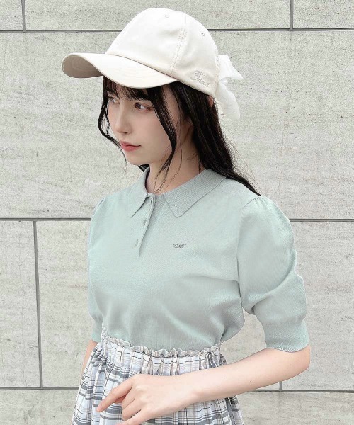 an another angelus（アンアナザーアンジェラス）の「ANロゴ刺繍ニットポロ（ポロシャツ・レディース・ブラック/レッド/アイボリー/ミント・FREE）」の22枚目の写真