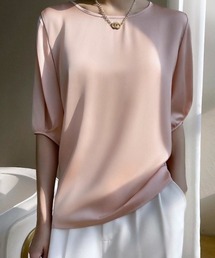 Forcement（フォースメント）の「着回し力抜群！サテンラウンドネックブラウス（シャツ/ブラウス）」