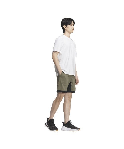 adidas(アディダス)の「アディダス adidas アディダスアダプテーション レギュラーフィット ダブルニットショーツ(その他パンツ・メンズ・オリーブ/ブラック・S/M/L/LL/3L)」の4枚目の写真