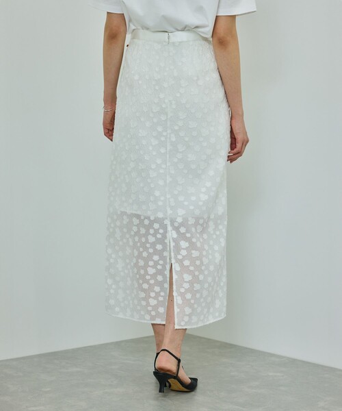 ROPE'（ロペ）の「【洗える】【WEB・一部店舗限定】フラワージャガードスカート/セットアップ対応（スカート・レディース・ブラック/ホワイト・38/36）」の16枚目の写真