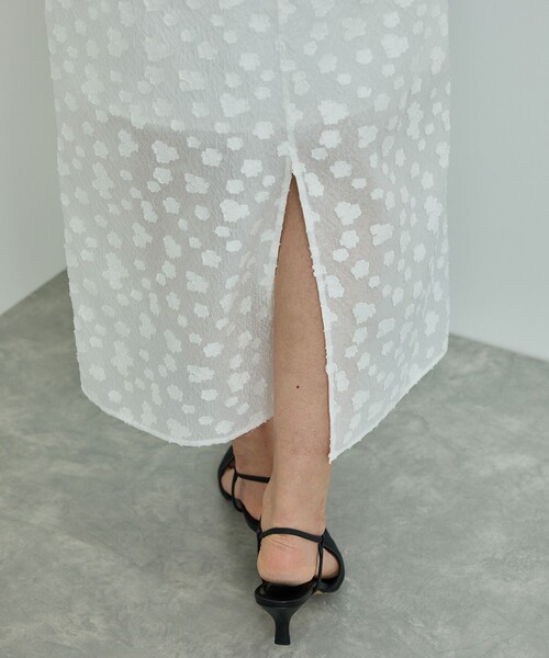 ROPE'（ロペ）の「【洗える】【WEB・一部店舗限定】フラワージャガードスカート/セットアップ対応（スカート・レディース・ブラック/ホワイト・38/36）」の20枚目の写真