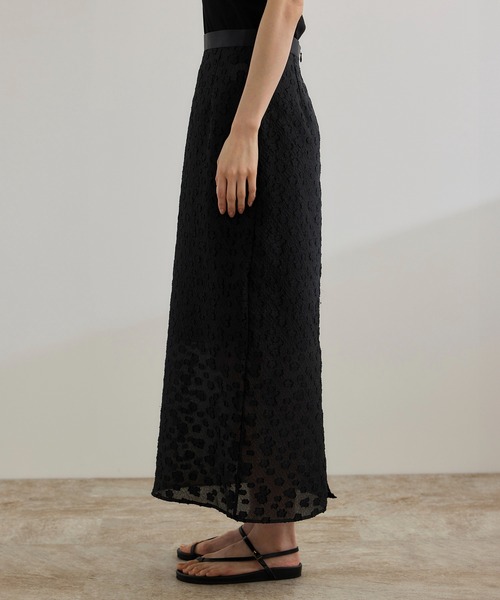 ROPE'（ロペ）の「【洗える】【WEB・一部店舗限定】フラワージャガードスカート/セットアップ対応（スカート・レディース・ブラック/ホワイト・38/36）」の21枚目の写真