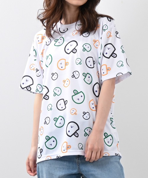 Felt-Maglietta（フェルトマリエッタ）の「[ROUXDI PERFE ルゥディパフィー]日本製総柄Ｔシャツ（Tシャツ/カットソー・メンズ・ブルー系その他/グリーン系その他/レッド系その他・SMALL/MEDIUM/LARGE）」の2枚目の写真