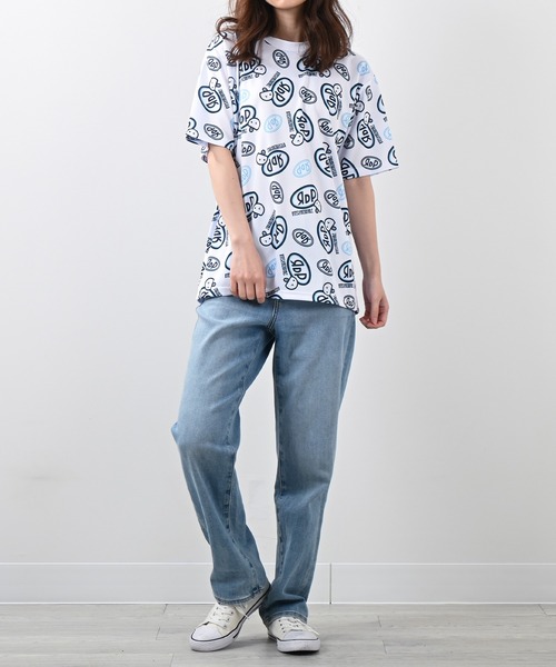 Felt-Maglietta（フェルトマリエッタ）の「[ROUXDI PERFE ルゥディパフィー]日本製総柄Ｔシャツ（Tシャツ/カットソー・メンズ・ブルー系その他/グリーン系その他/レッド系その他・SMALL/MEDIUM/LARGE）」の5枚目の写真