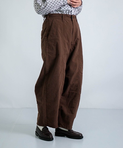 D.M.G.（ドミンゴ）の「[D.M.G / ディーエムジー] セミスエード両面起毛 アーモンドパンツ（その他パンツ・レディース・ブラウン/オリーブ/アイボリー/ブラック・S/M）」の13枚目の写真