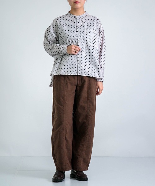 D.M.G.（ドミンゴ）の「[D.M.G / ディーエムジー] セミスエード両面起毛 アーモンドパンツ（その他パンツ・レディース・ブラウン/オリーブ/アイボリー/ブラック・S/M）」の6枚目の写真