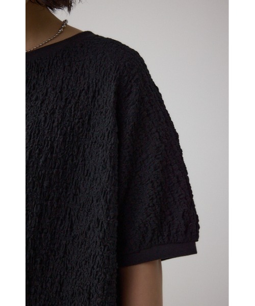 AZUL by moussy(アズールバイマウジー)の「カットジャカードトップス(Tシャツ/カットソー・レディース・アイボリー/ブラック/ライトピンク・FREE)」の20枚目の写真