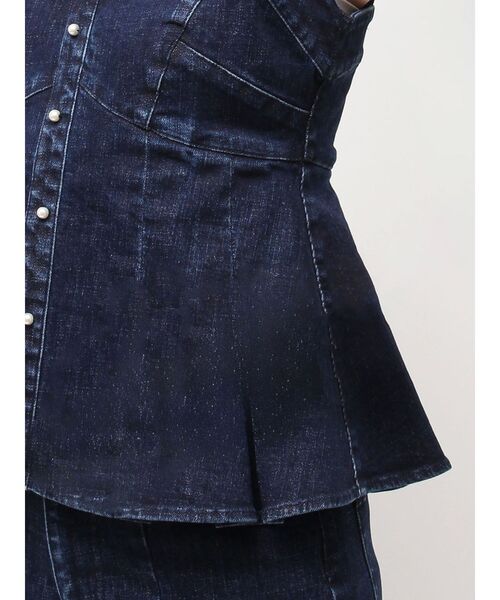 CALNAMUR（カルナムール）の「デニムビスチェ（キャミソール・レディース・ブラック/インディゴブルー・FREE）」の6枚目の写真