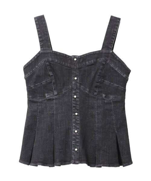 CALNAMUR（カルナムール）の「デニムビスチェ（キャミソール・レディース・ブラック/インディゴブルー・FREE）」の12枚目の写真