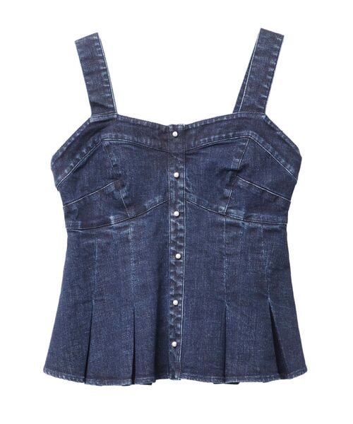 CALNAMUR（カルナムール）の「デニムビスチェ（キャミソール・レディース・ブラック/インディゴブルー・FREE）」の13枚目の写真