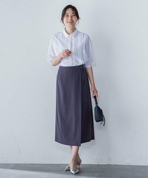 LAUTREAMONT（ロートレアモン）の「ピンタックレースブラウス≪手洗い可能≫（シャツ/ブラウス・レディース・イエロー/オレンジ/グリーン系その他/ホワイト/グリーン/ブルー/ブラック・9号）」の15枚目の写真