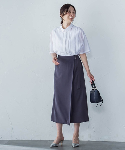 LAUTREAMONT（ロートレアモン）の「ピンタックレースブラウス≪手洗い可能≫（シャツ/ブラウス・レディース・イエロー/オレンジ/グリーン系その他/ホワイト/グリーン/ブルー/ブラック・9号）」の18枚目の写真