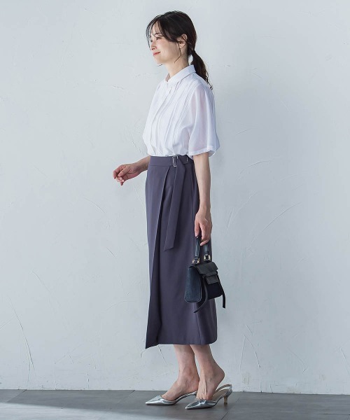 LAUTREAMONT（ロートレアモン）の「ピンタックレースブラウス≪手洗い可能≫（シャツ/ブラウス・レディース・イエロー/オレンジ/グリーン系その他/ホワイト/グリーン/ブルー/ブラック・9号）」の19枚目の写真