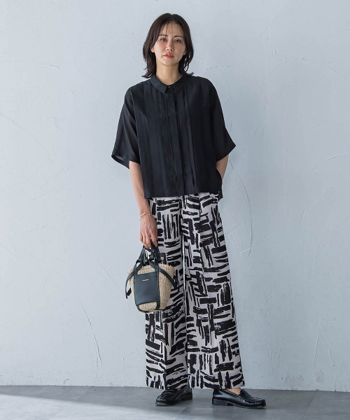 LAUTREAMONT（ロートレアモン）の「ピンタックレースブラウス≪手洗い可能≫（シャツ/ブラウス・レディース・イエロー/オレンジ/グリーン系その他/ホワイト/グリーン/ブルー/ブラック・9号）」の20枚目の写真