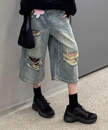 HALEY PESCA（ヘーリーペスカ）の「HALEY PESCA/Y2K ダメージハーフデニム（デニムパンツ・レディース）」