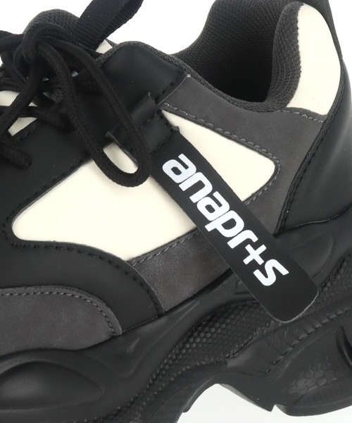 ANAP GiRL(アナップガール)の「ANAPR+S【リラスポ】ダッドスニーカー(ユニアイテム)(スニーカー・キッズ・ブラック/グレー・S/M/L/XS)」の9枚目の写真
