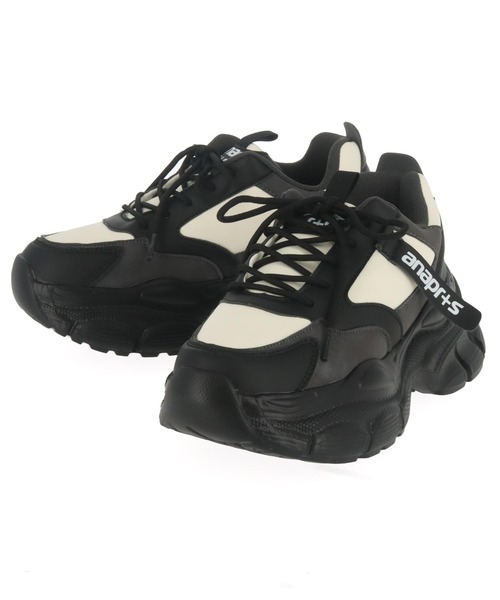 ANAP GiRL(アナップガール)の「ANAPR+S【リラスポ】ダッドスニーカー(ユニアイテム)(スニーカー・キッズ・ブラック/グレー・S/M/L/XS)」の11枚目の写真