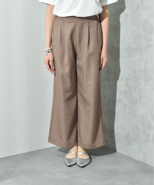 INTERPLANET(インタープラネット)の「麻調合繊ジレ+ワイドパンツSET(ベスト・レディース・ブラック/グレー/モカ・FREE)」の15枚目の写真