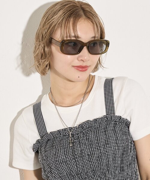 WHO'S WHO gallery（フーズフーギャラリー）の「スクエアサングラス（サングラス・レディース・ブラック/ブラウン・FREE）」の4枚目の写真