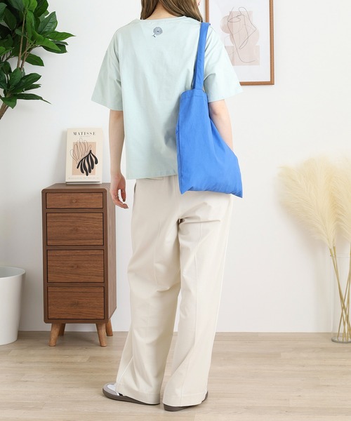 BARNDOOR(バーンドア)の「20天竺 前プリント半袖Tシャツ(Tシャツ/カットソー・レディース・ミント/グレー系1/ネイビー系2/オフホワイト/ホワイト系1/ホワイト系2・FREE)」の18枚目の写真