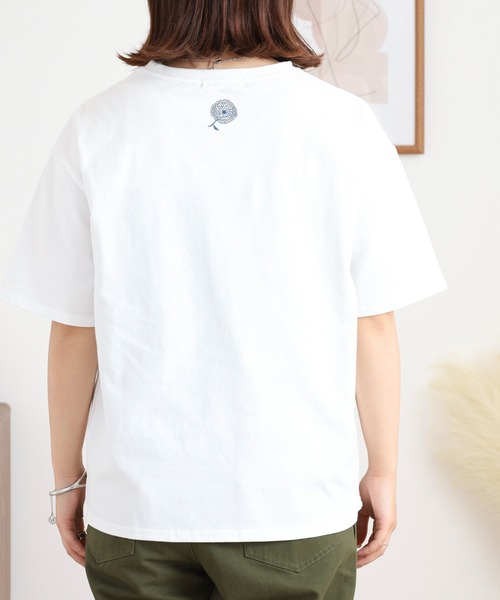 BARNDOOR(バーンドア)の「20天竺 前プリント半袖Tシャツ(Tシャツ/カットソー・レディース・ミント/グレー系1/ネイビー系2/オフホワイト/ホワイト系1/ホワイト系2・FREE)」の12枚目の写真