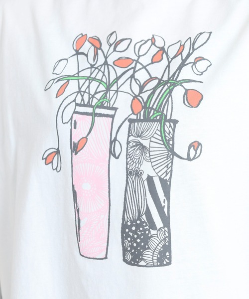 BARNDOOR(バーンドア)の「20天竺 前プリント半袖Tシャツ(Tシャツ/カットソー・レディース・ミント/グレー系1/ネイビー系2/オフホワイト/ホワイト系1/ホワイト系2・FREE)」の16枚目の写真