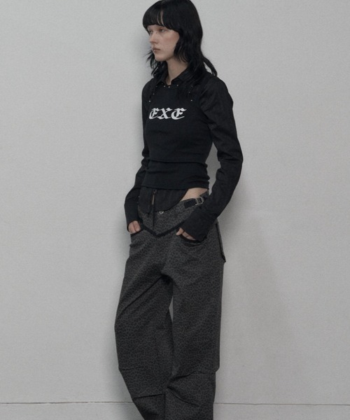 SETUPEXE（セットアップイーエックスイー）の「LEOPARD LACE PANTS（その他パンツ・レディース・チャコール/ベージュ/ホワイト・SMALL/MEDIUM）」の8枚目の写真