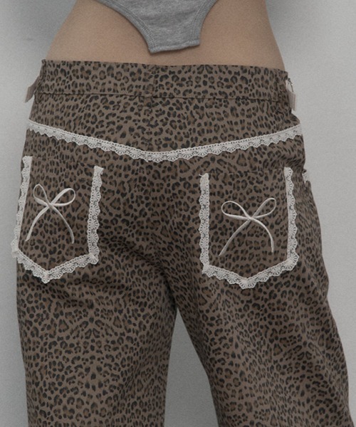 SETUPEXE（セットアップイーエックスイー）の「LEOPARD LACE PANTS（その他パンツ・レディース・チャコール/ベージュ/ホワイト・SMALL/MEDIUM）」の7枚目の写真