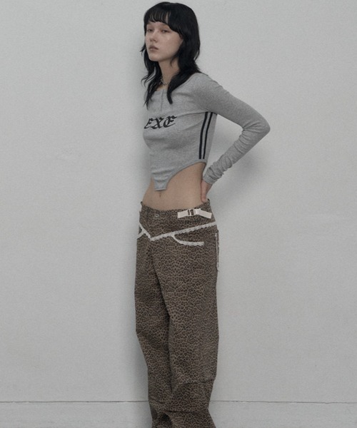 SETUPEXE（セットアップイーエックスイー）の「LEOPARD LACE PANTS（その他パンツ・レディース・チャコール/ベージュ/ホワイト・SMALL/MEDIUM）」の6枚目の写真