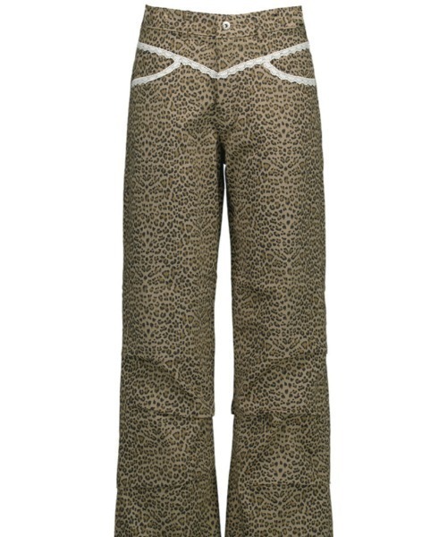 SETUPEXE（セットアップイーエックスイー）の「LEOPARD LACE PANTS（その他パンツ・レディース・チャコール/ベージュ/ホワイト・SMALL/MEDIUM）」の11枚目の写真
