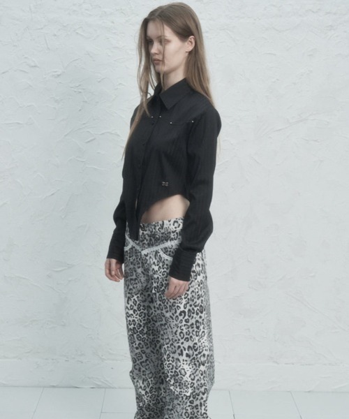 SETUPEXE（セットアップイーエックスイー）の「LEOPARD LACE PANTS（その他パンツ・レディース・チャコール/ベージュ/ホワイト・SMALL/MEDIUM）」の4枚目の写真