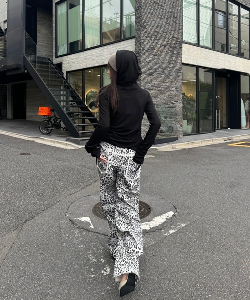 SETUPEXE（セットアップイーエックスイー）の「LEOPARD LACE PANTS（その他パンツ・レディース・チャコール/ベージュ/ホワイト・SMALL/MEDIUM）」の16枚目の写真