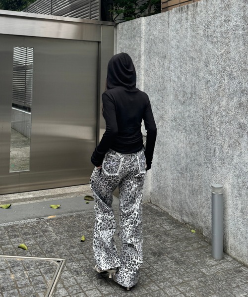 SETUPEXE（セットアップイーエックスイー）の「LEOPARD LACE PANTS（その他パンツ・レディース・チャコール/ベージュ/ホワイト・SMALL/MEDIUM）」の14枚目の写真