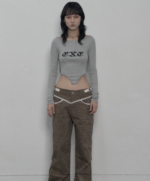 SETUPEXE（セットアップイーエックスイー）の「LEOPARD LACE PANTS（その他パンツ・レディース・チャコール/ベージュ/ホワイト・SMALL/MEDIUM）」の21枚目の写真