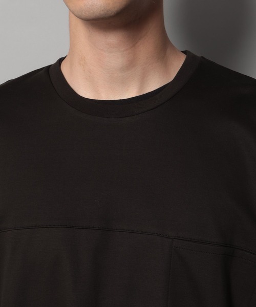 BAYFLOW(ベイフロー)の「【上品な素材感】シルケットスリット半袖Tシャツ(Tシャツ/カットソー・メンズ・シルバーグレー/オフホワイト/ブラック/カーキ・MEDIUM/LARGE)」の20枚目の写真