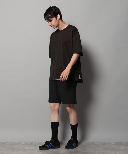 BAYFLOW(ベイフロー)の「【上品な素材感】シルケットスリット半袖Tシャツ(Tシャツ/カットソー・メンズ・シルバーグレー/オフホワイト/ブラック/カーキ・MEDIUM/LARGE)」の8枚目の写真