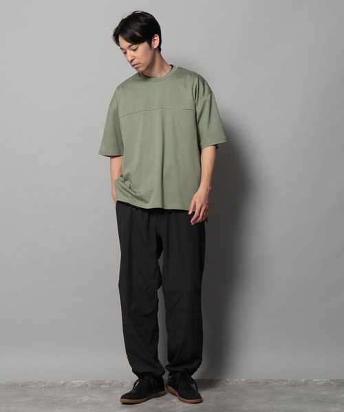 BAYFLOW(ベイフロー)の「【上品な素材感】シルケットスリット半袖Tシャツ(Tシャツ/カットソー・メンズ・シルバーグレー/オフホワイト/ブラック/カーキ・MEDIUM/LARGE)」の14枚目の写真
