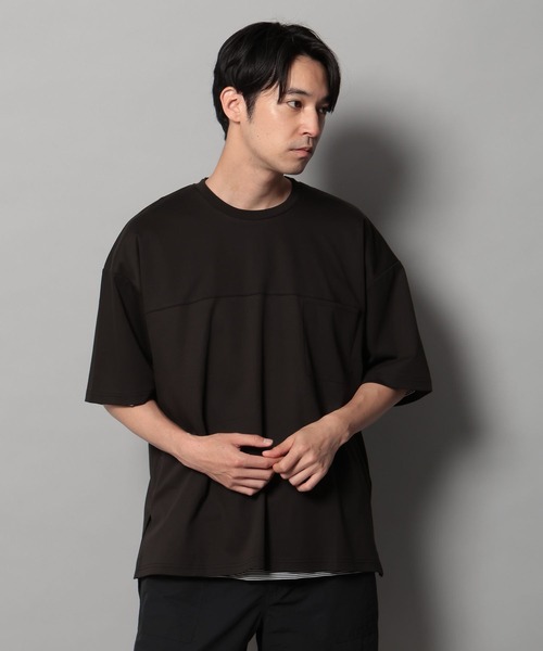 BAYFLOW(ベイフロー)の「【上品な素材感】シルケットスリット半袖Tシャツ(Tシャツ/カットソー・メンズ・シルバーグレー/オフホワイト/ブラック/カーキ・MEDIUM/LARGE)」の9枚目の写真