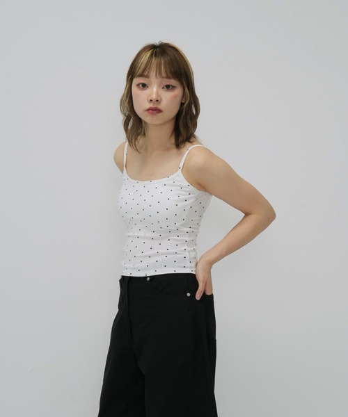 レディース　トップス　ホワイト　M 新品フォロー割-200円 XSサイズあり【an /アン】襟付き/ ツイード/ フロントップ