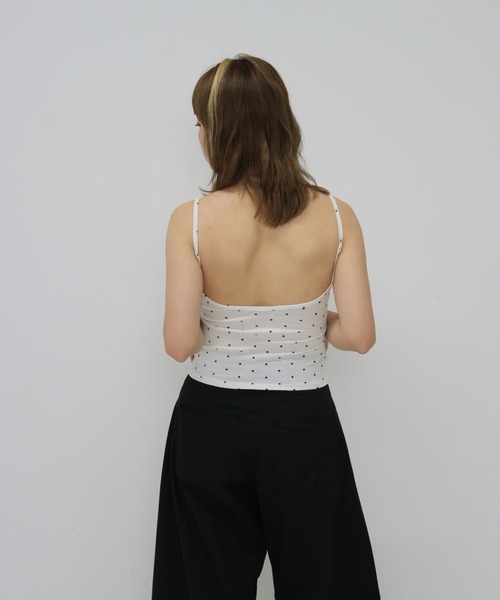 Enewd nina(エニュードニーナ)の「【zozo限定】ドット キャミソール トップス カップ付き(キャミソール・レディース・グレー/ブラック/ホワイト・FREE)」の10枚目の写真