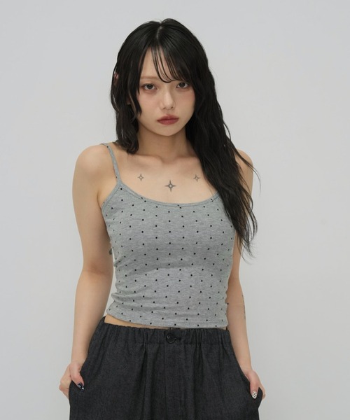 セール】【zozo限定】ドット キャミソール トップス カップ付き