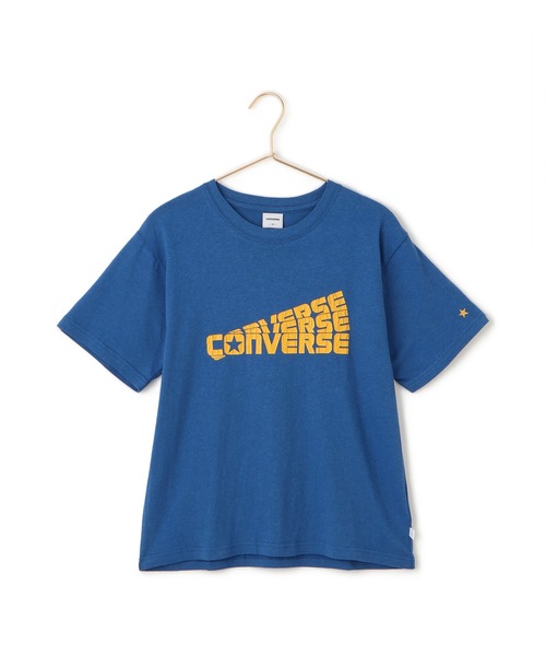 CONVERSE(コンバース)の「【CONVERSE/コンバース】ネップラスラブ天竺クラックプリントTシャツ(Tシャツ/カットソー・レディース・ホワイト/ブルー系その他4・38)」の3枚目の写真