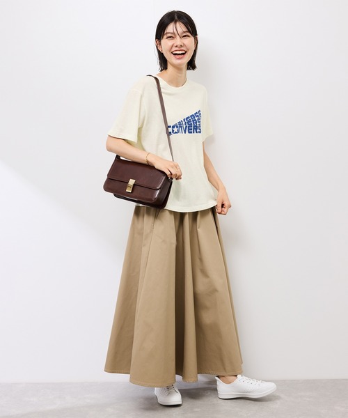 CONVERSE(コンバース)の「【CONVERSE/コンバース】ネップラスラブ天竺クラックプリントTシャツ(Tシャツ/カットソー・レディース・ホワイト/ブルー系その他4・38)」の13枚目の写真