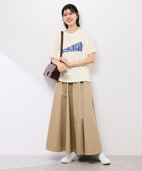 CONVERSE(コンバース)の「【CONVERSE/コンバース】ネップラスラブ天竺クラックプリントTシャツ(Tシャツ/カットソー・レディース・ホワイト/ブルー系その他4・38)」の14枚目の写真