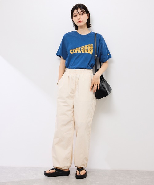 CONVERSE(コンバース)の「【CONVERSE/コンバース】ネップラスラブ天竺クラックプリントTシャツ(Tシャツ/カットソー・レディース・ホワイト/ブルー系その他4・38)」の19枚目の写真