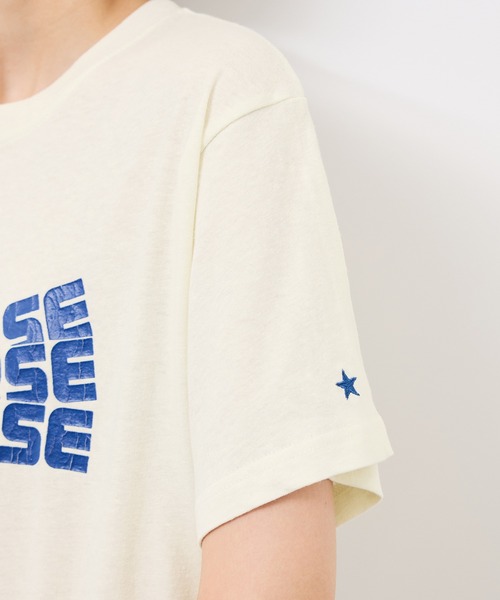 CONVERSE(コンバース)の「【CONVERSE/コンバース】ネップラスラブ天竺クラックプリントTシャツ(Tシャツ/カットソー・レディース・ホワイト/ブルー系その他4・38)」の10枚目の写真